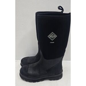 Muck Boot Company Chore Black Mid-Calf Rubber Neoprene Work Boots M8 W10